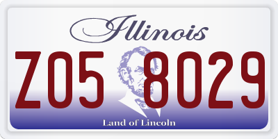 IL license plate Z058029