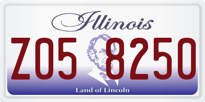 IL license plate Z058250
