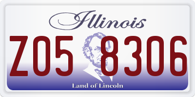 IL license plate Z058306
