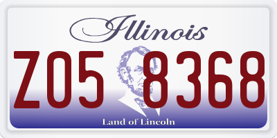 IL license plate Z058368