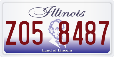 IL license plate Z058487