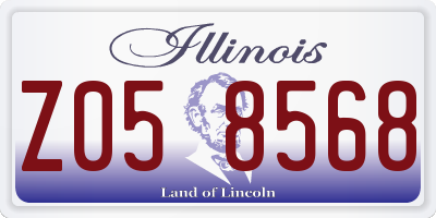 IL license plate Z058568