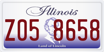 IL license plate Z058658