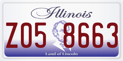 IL license plate Z058663