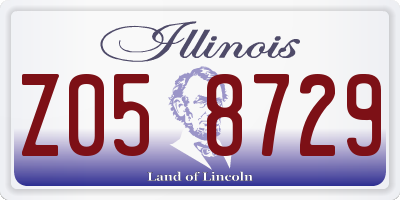 IL license plate Z058729