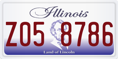 IL license plate Z058786