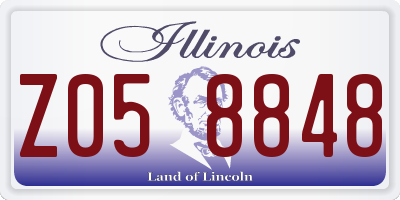 IL license plate Z058848
