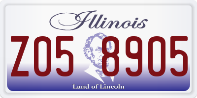 IL license plate Z058905
