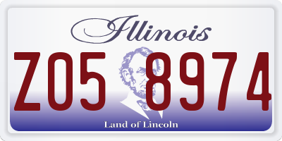 IL license plate Z058974