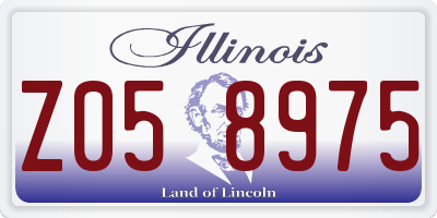 IL license plate Z058975
