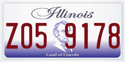 IL license plate Z059178