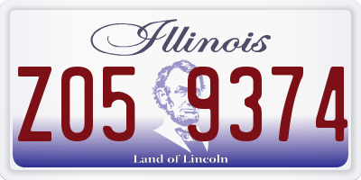 IL license plate Z059374