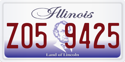 IL license plate Z059425