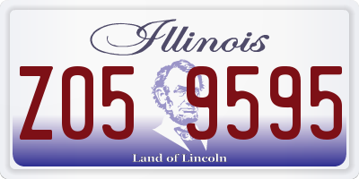 IL license plate Z059595