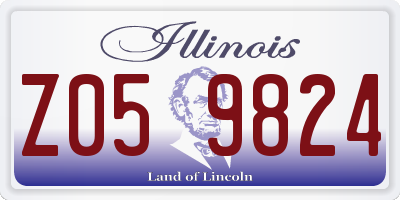 IL license plate Z059824