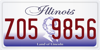IL license plate Z059856