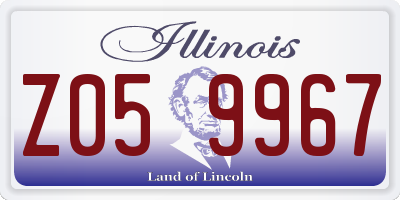 IL license plate Z059967