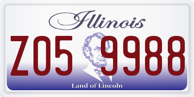 IL license plate Z059988