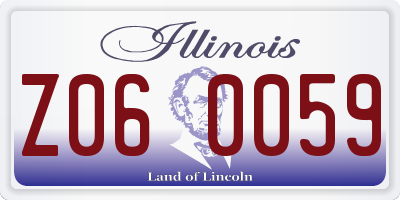 IL license plate Z060059