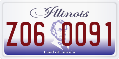IL license plate Z060091