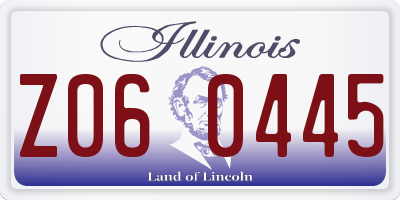IL license plate Z060445
