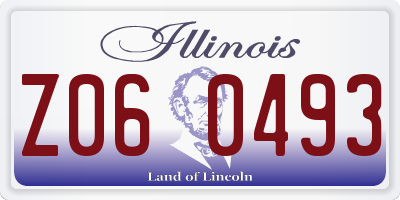 IL license plate Z060493