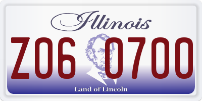 IL license plate Z060700