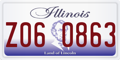IL license plate Z060863