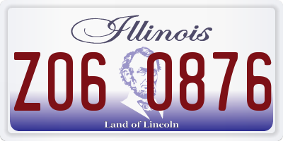 IL license plate Z060876