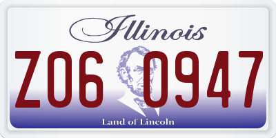 IL license plate Z060947