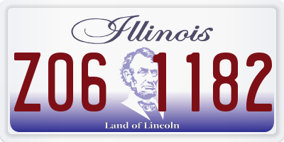 IL license plate Z061182
