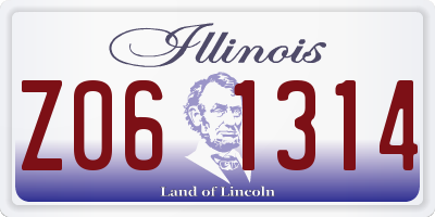 IL license plate Z061314