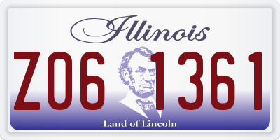 IL license plate Z061361