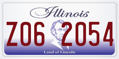 IL license plate Z062054