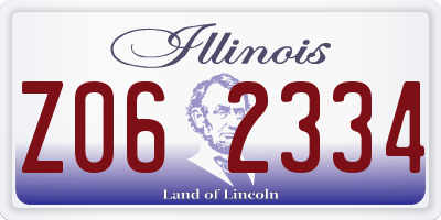 IL license plate Z062334