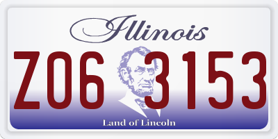 IL license plate Z063153