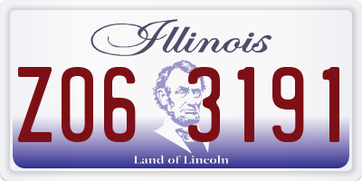 IL license plate Z063191