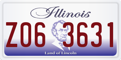 IL license plate Z063631