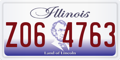 IL license plate Z064763