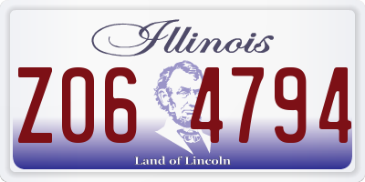 IL license plate Z064794