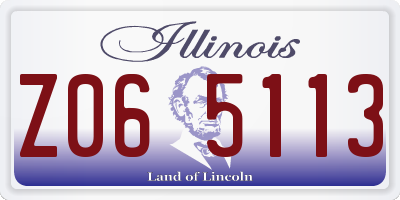 IL license plate Z065113