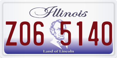 IL license plate Z065140