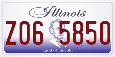 IL license plate Z065850