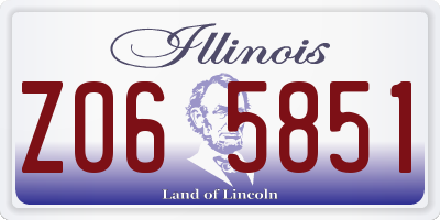 IL license plate Z065851