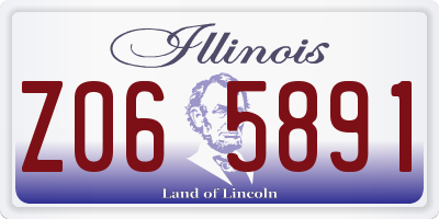 IL license plate Z065891