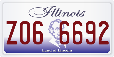 IL license plate Z066692