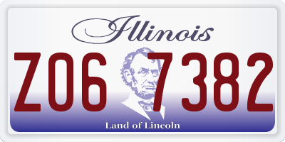 IL license plate Z067382