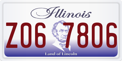 IL license plate Z067806