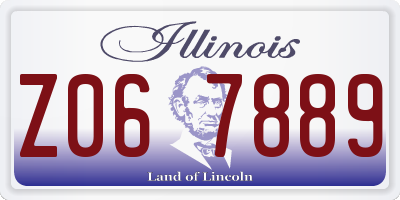 IL license plate Z067889