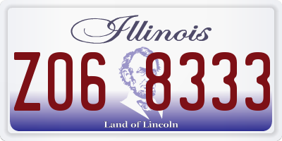 IL license plate Z068333